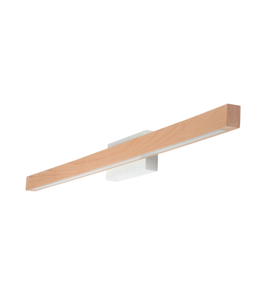 Applique da muro onli "dora" metallo e legno led 40x5,6x8 cm